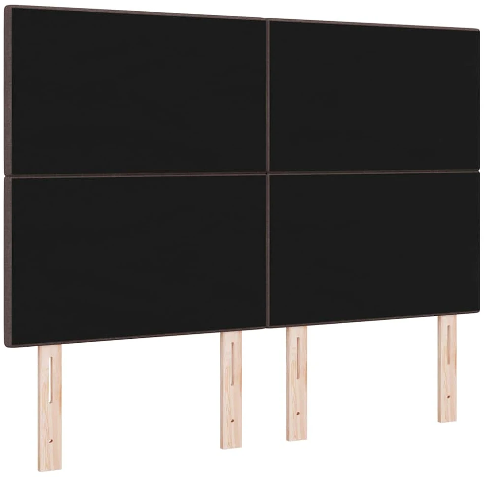 LED galvūgalis su LED juostelėmis Tamsiai rudas 160 cm audinys