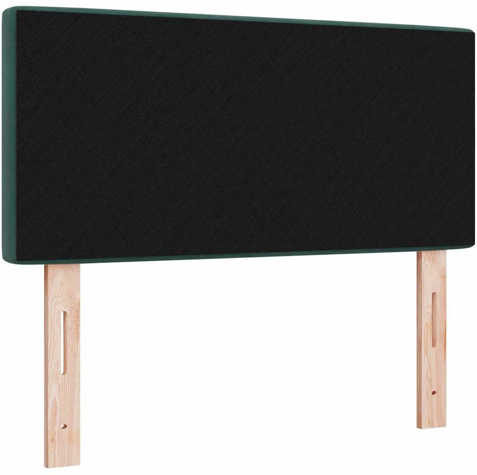 LED galvūgalis su LED juostelėmis Tamsiai žalia 90 cm Aksomas
