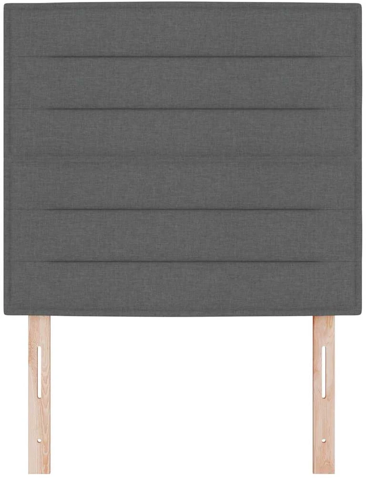 LED galvūgalis su LED juostelėmis Tamsiai pilka 80 cm audinys