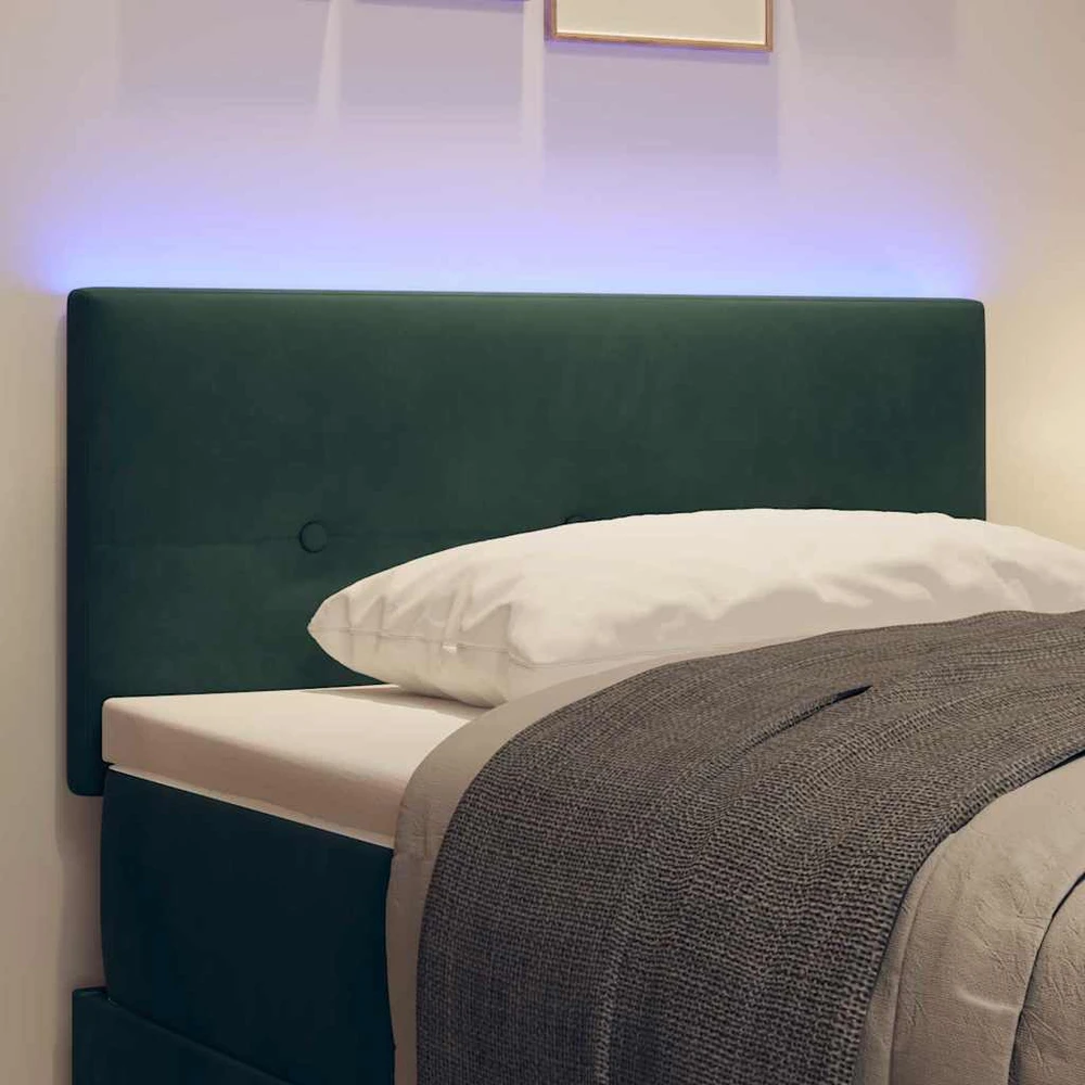 LED galvūgalis su LED juostelėmis Žalia 90 cm Aksomas