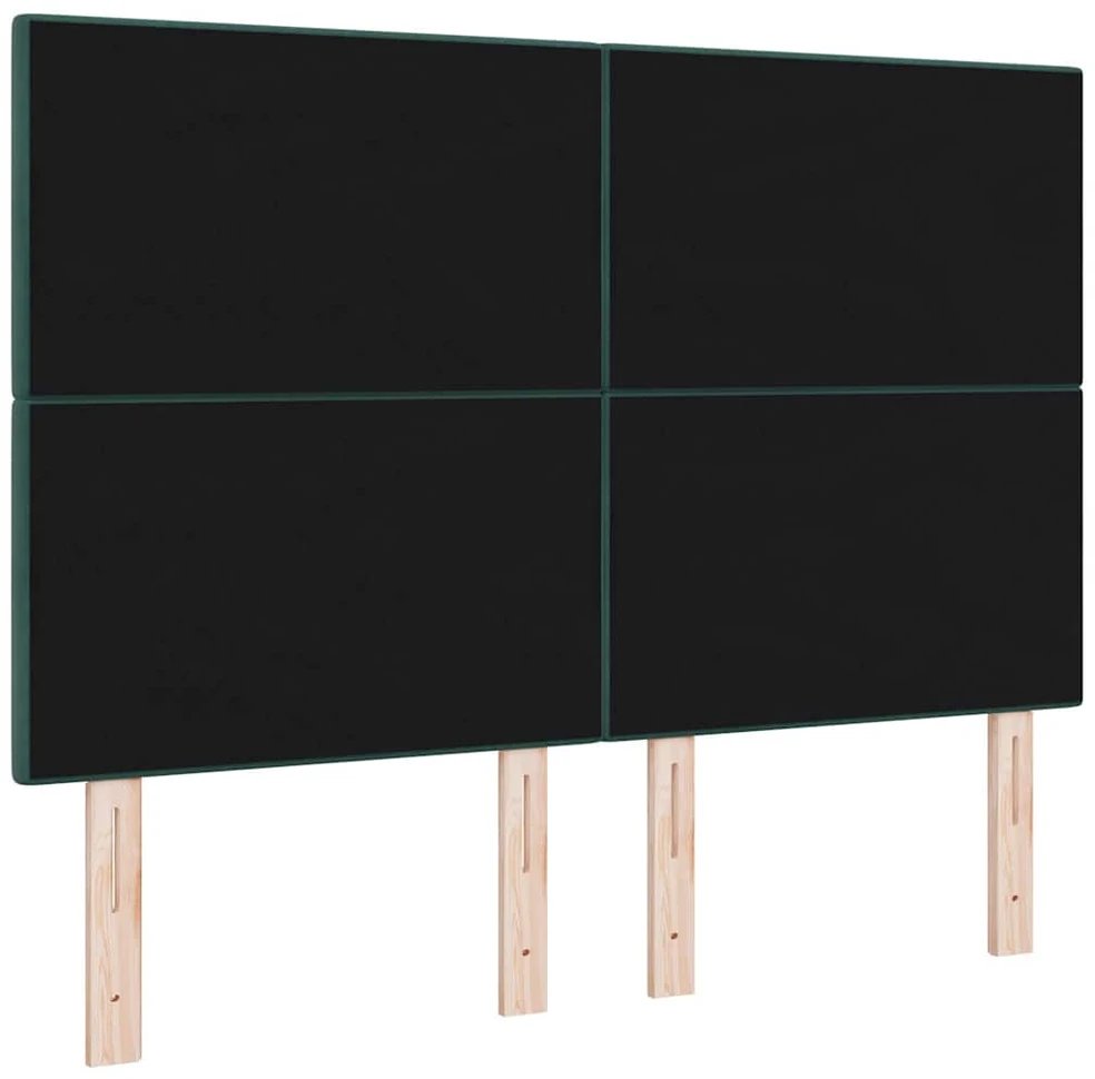 LED galvūgalis su LED juostelėmis Žalia 160 cm Aksomas