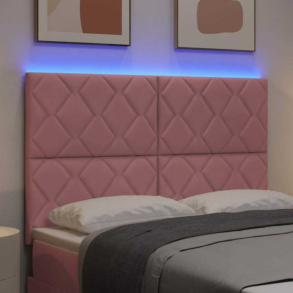 LED galvūgalis Rožinė 160 cm Aksomas