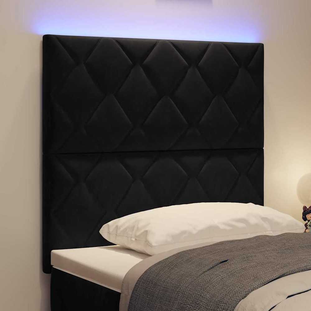 LED galvūgalis Juodas 90 cm Aksomas
