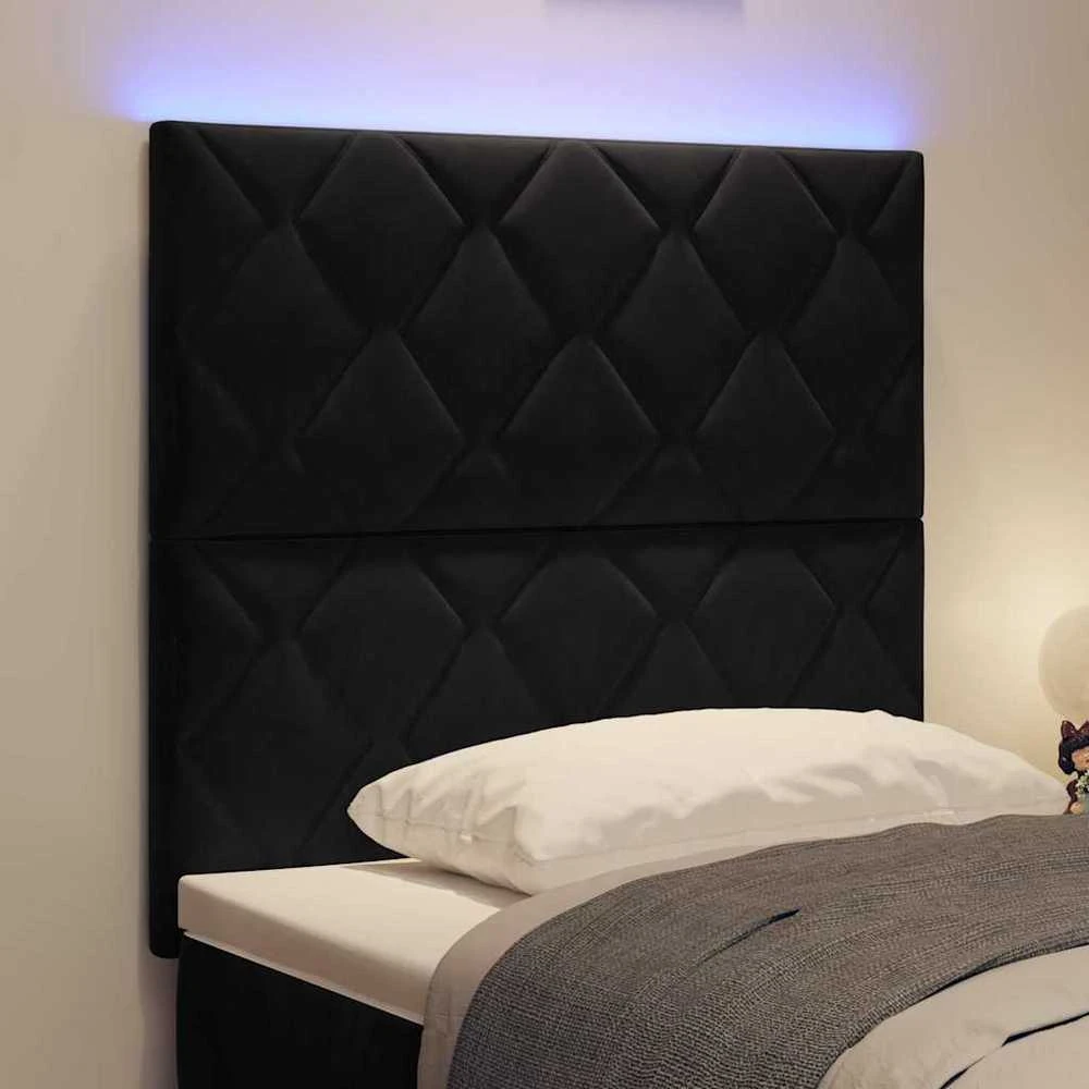 LED galvūgalis Juodas 100 cm Aksomas