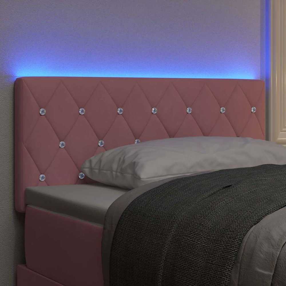 LED galvūgalis su LED juostelėmis Rožinė 100 cm Aksomas