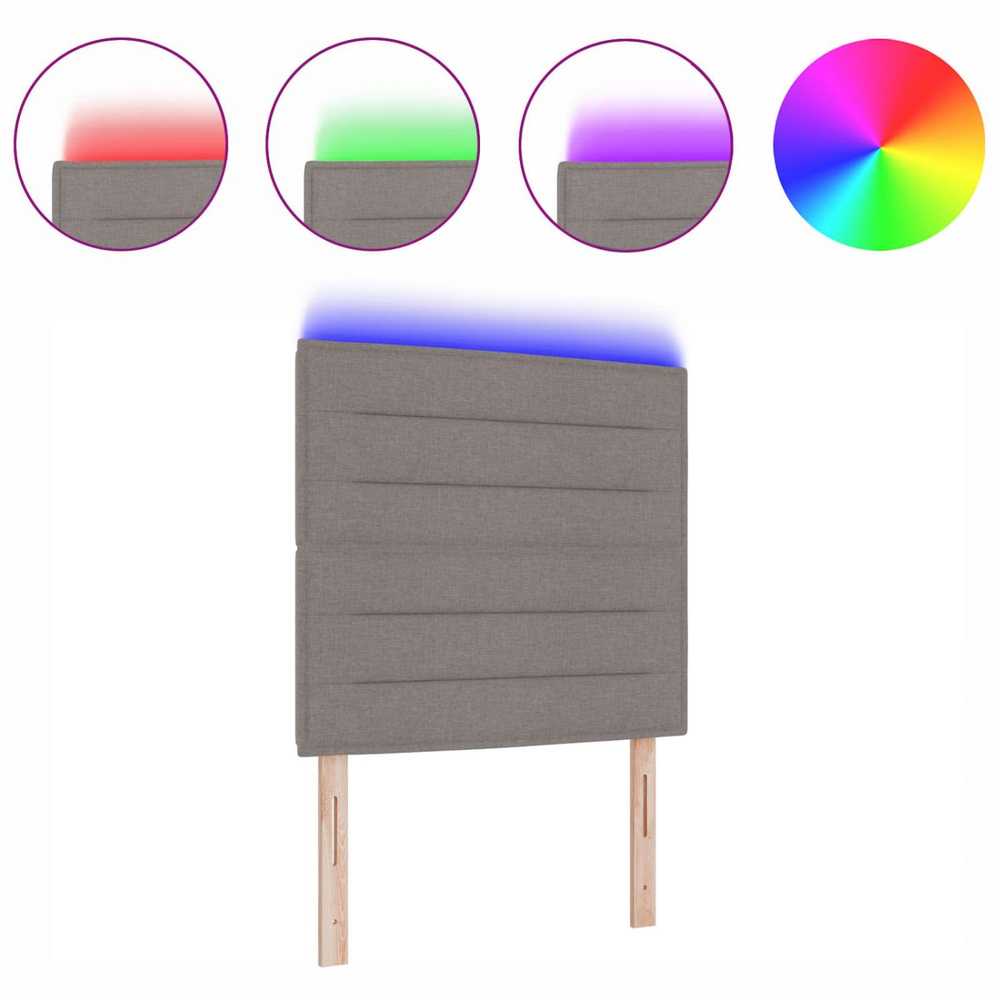 LED galvūgalis Taupe audinys