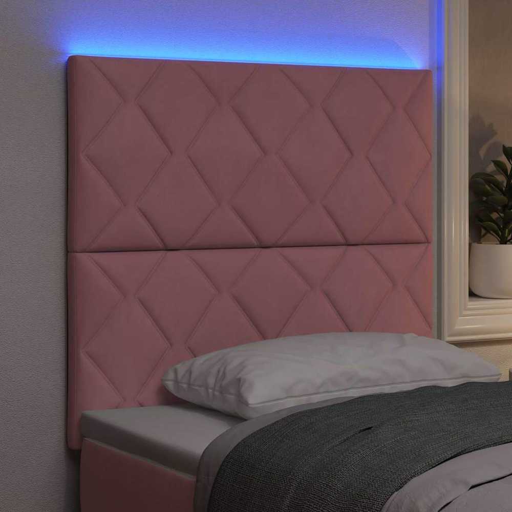 LED galvūgalis Rožinė 100 cm Aksomas