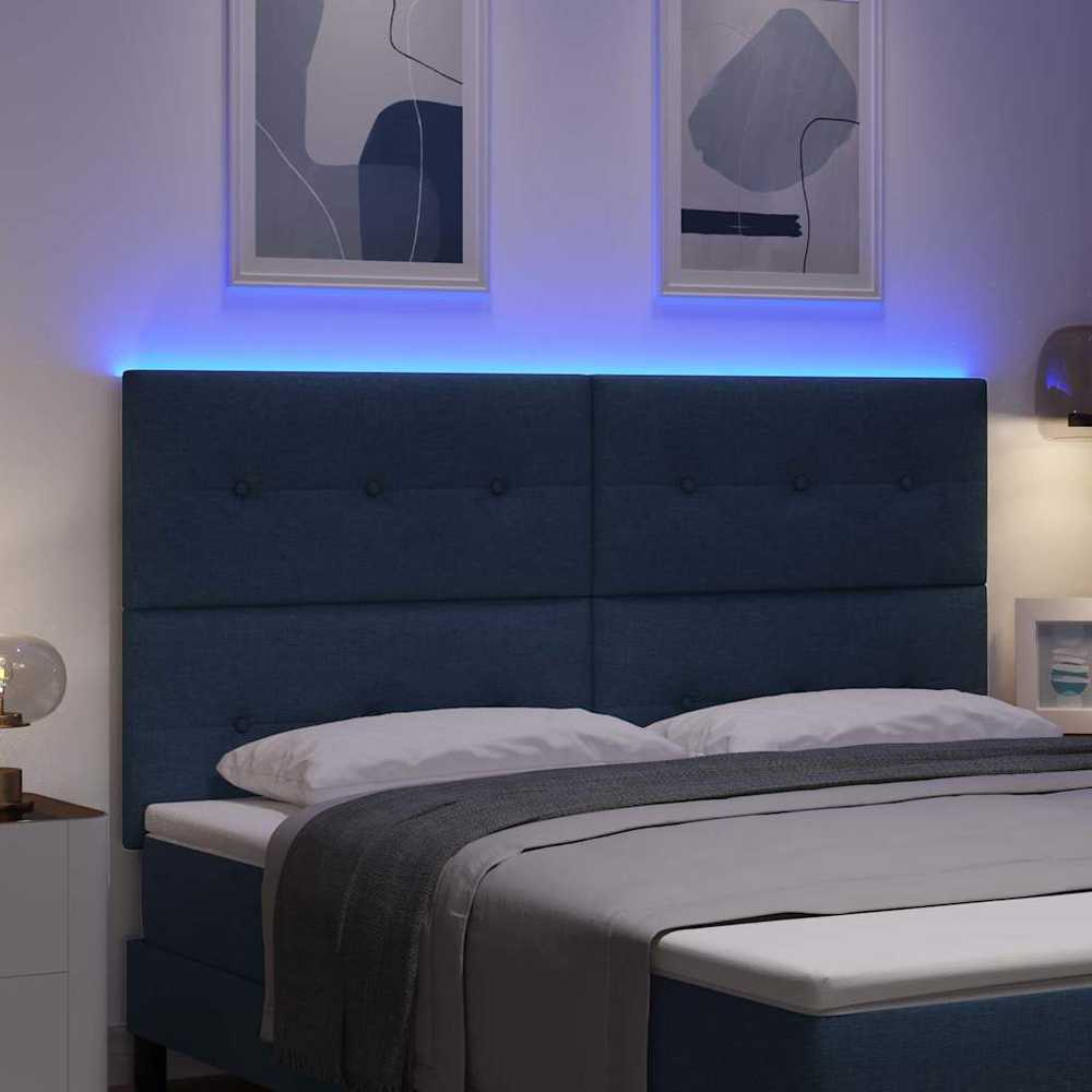 LED galvūgalis su LED juostelėmis Mėlyna 180 cm audinys