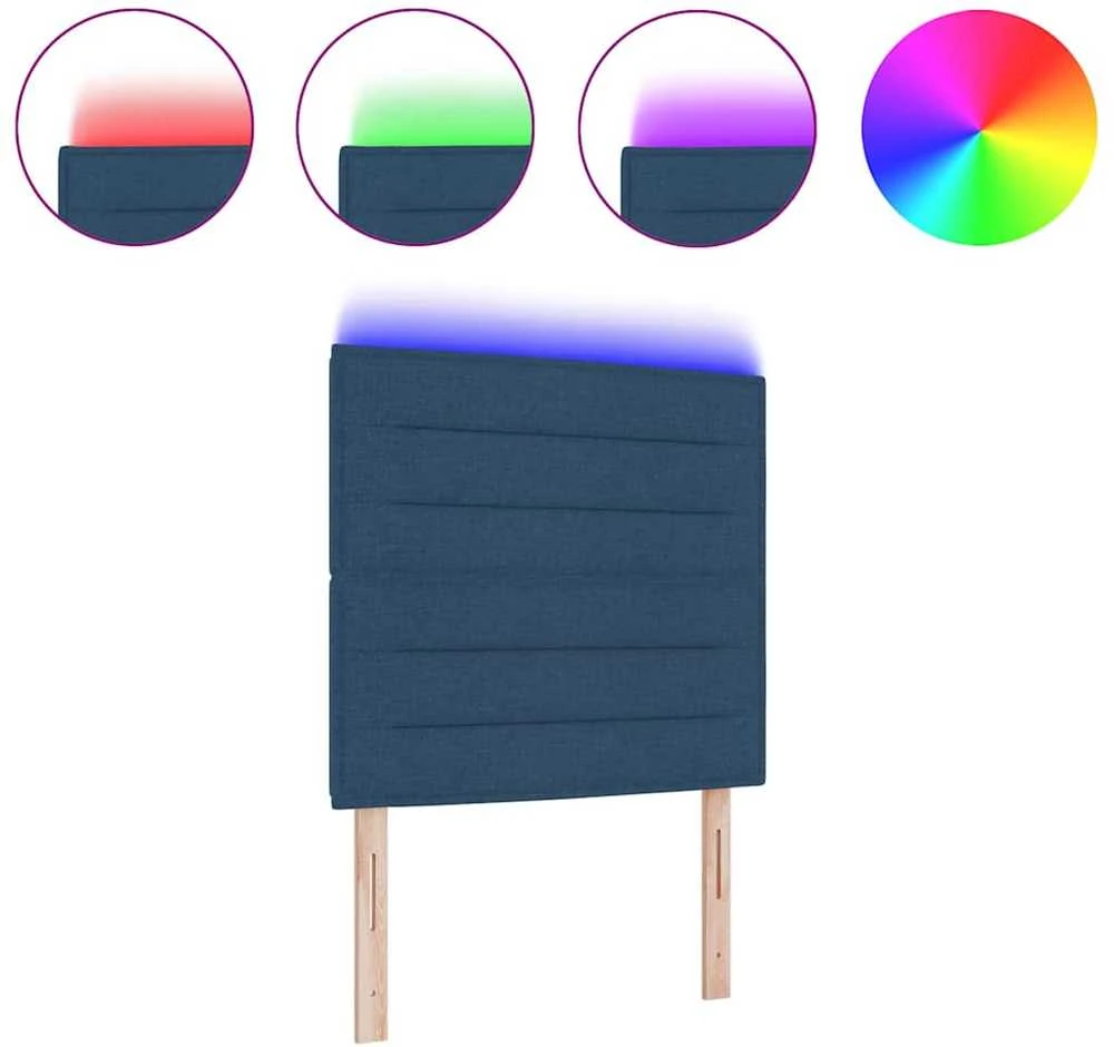 LED galvūgalis su LED juostelėmis Mėlyna 90 cm audinys