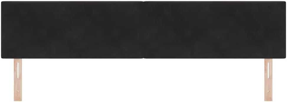 LED galvūgalis su LED juostelėmis Juodas 200 cm Aksomas