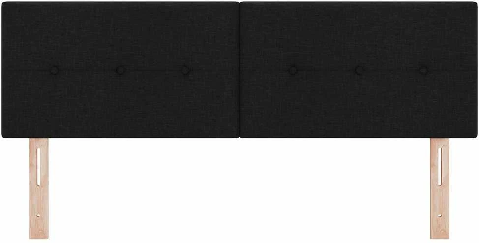 LED galvūgalis su LED juostelėmis Juodas 144 cm audinys