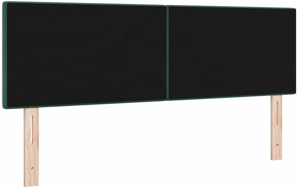 LED galvūgalis su LED juostelėmis Žalia 160 cm Aksomas