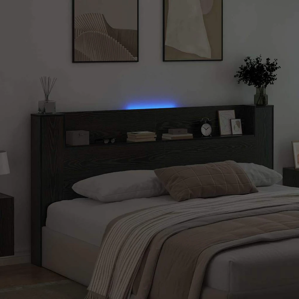 LED galvūgalis su saugojimu Juodojo ąžuolo Apdirbta mediena