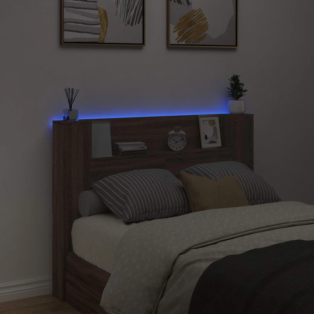 LED galvūgalis su saugojimu Ruda ąžuolo Apdirbta mediena
