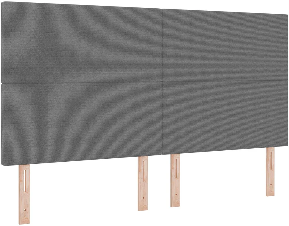 LED galvūgalis Šviesiai pilka 180 cm Kordūrinis audinys