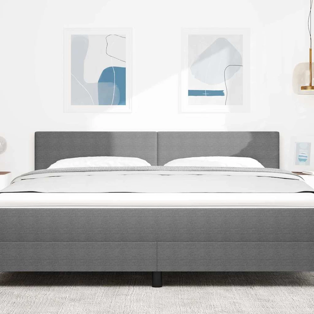 LED galvūgalis Šviesiai pilka 180 cm Kordūrinis audinys