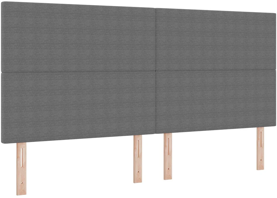LED galvūgalis Šviesiai pilka 200 cm Kordūrinis audinys