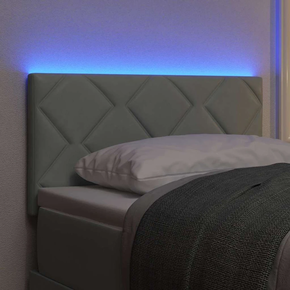 LED galvūgalis Šviesiai pilka 80 cm Aksomas