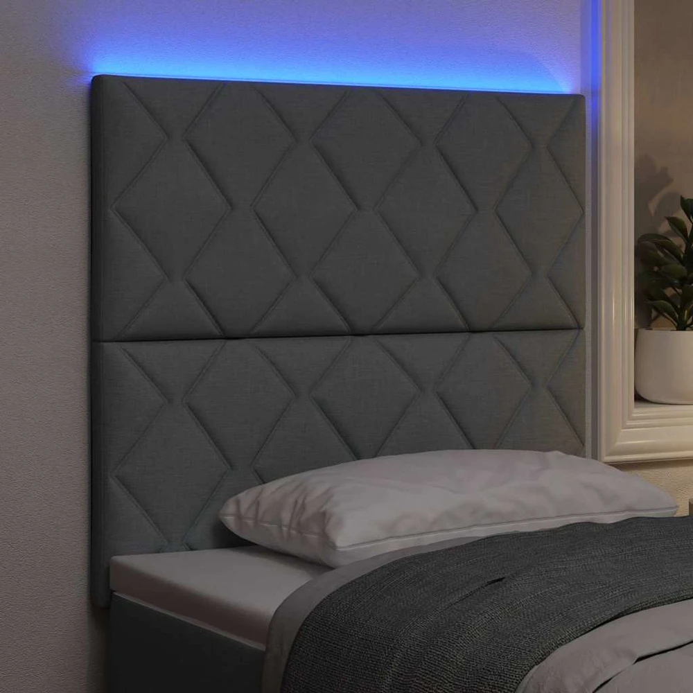 LED galvūgalis Šviesiai pilka 90 cm audinys