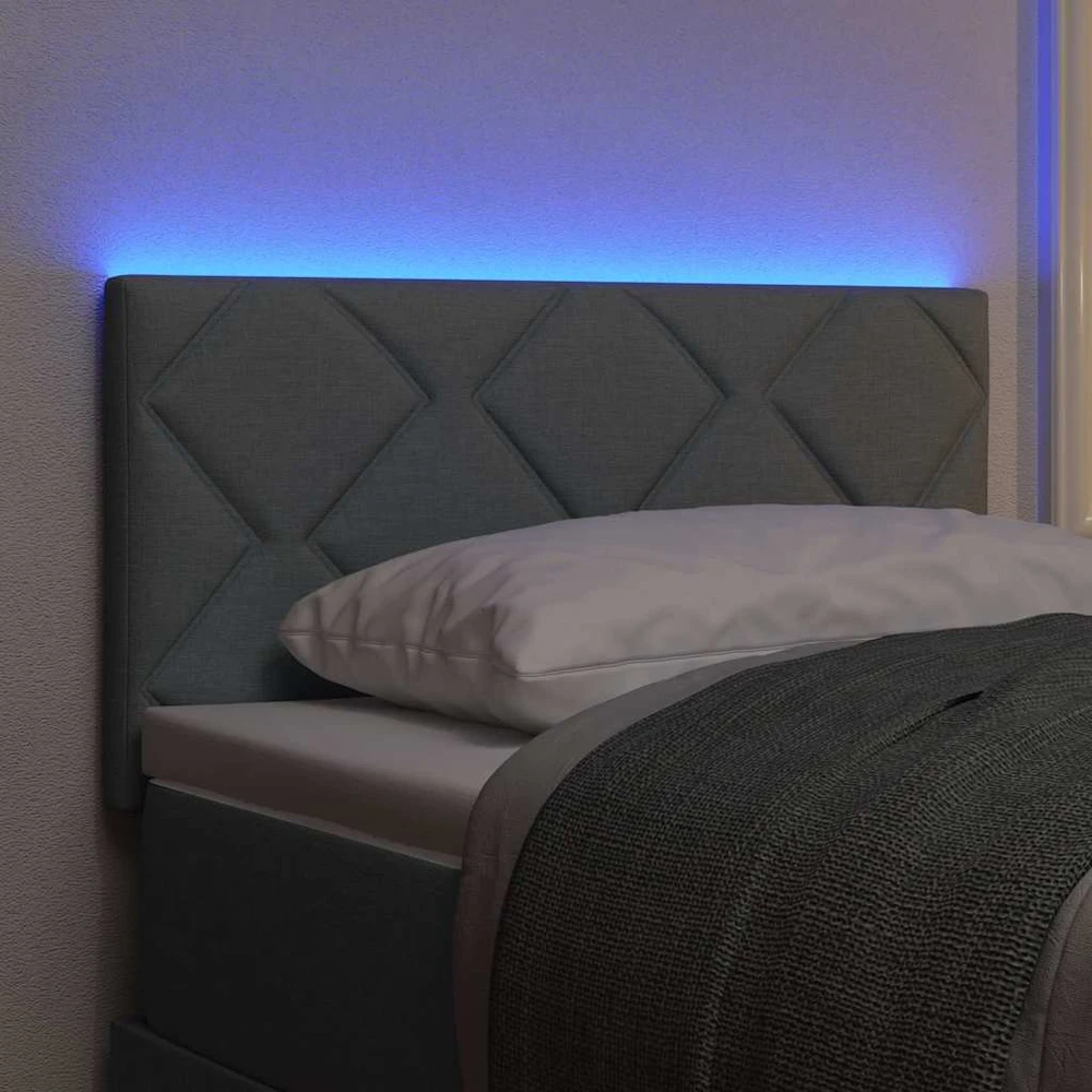 LED galvūgalis Šviesiai pilka audinys