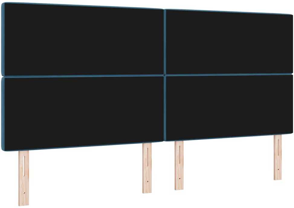 LED galvūgalis su LED juostelėmis Tamsiai mėlyna 200 cm Aksomas