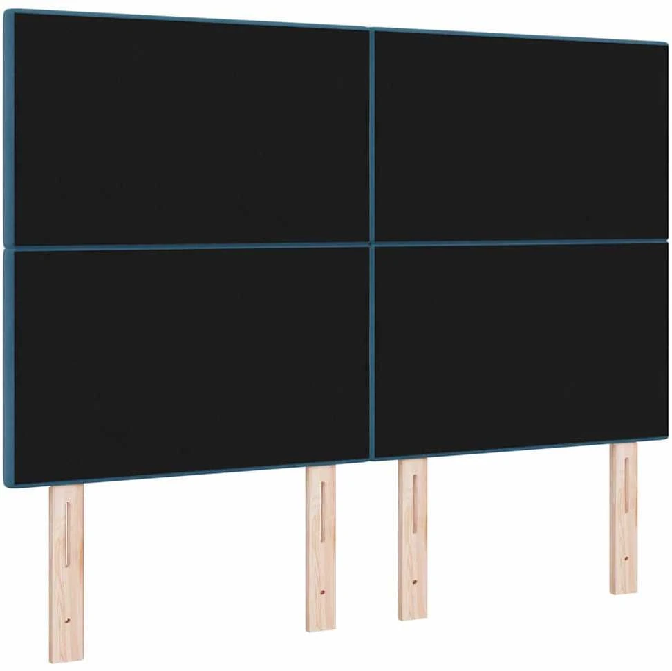 LED galvūgalis su LED juostelėmis Mėlyna 160 cm Aksomas
