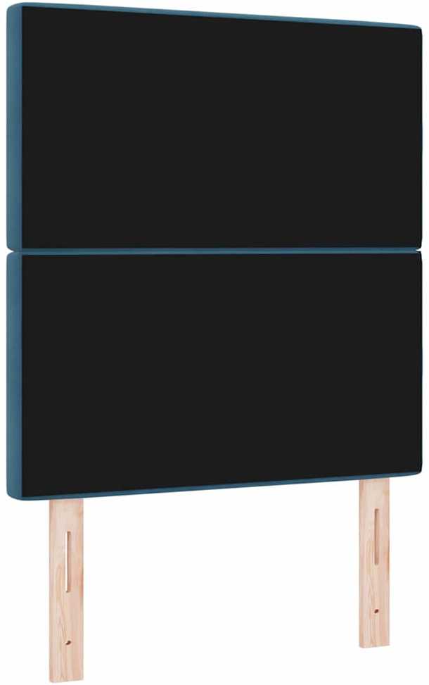 LED galvūgalis su LED juostelėmis Tamsiai mėlyna 80 cm Aksomas