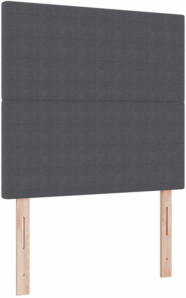 LED galvūgalis Tamsiai pilka 100 cm Kordūrinis audinys