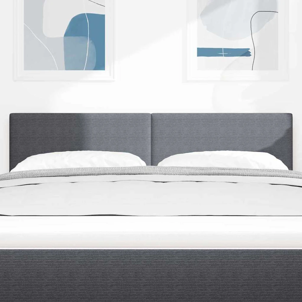 LED galvūgalis Tamsiai pilka 144 cm Kordūrinis audinys
