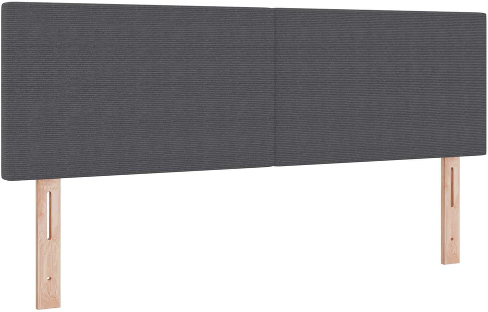 LED galvūgalis Tamsiai pilka 144 cm Kordūrinis audinys