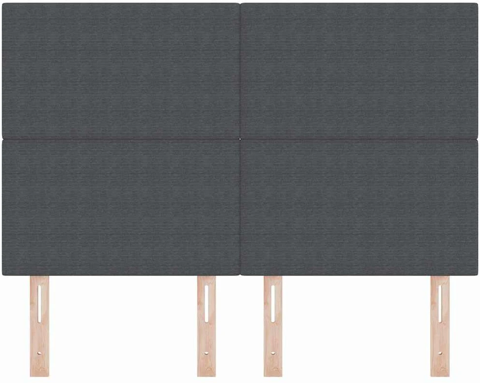 LED galvūgalis Tamsiai pilka 144 cm Kordūrinis audinys