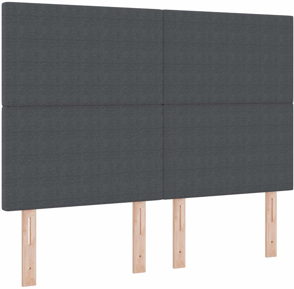 LED galvūgalis Tamsiai pilka 144 cm Kordūrinis audinys