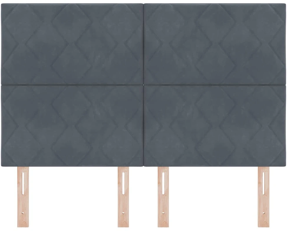 LED galvūgalis Tamsiai pilka 160 cm Aksomas