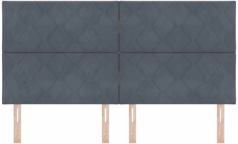 LED galvūgalis Tamsiai pilka 180 cm Aksomas