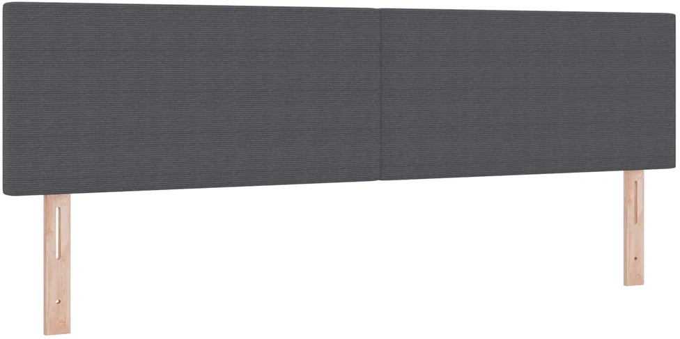 LED galvūgalis Tamsiai pilka 180 cm Kordūrinis audinys