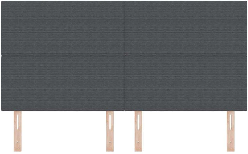 LED galvūgalis Tamsiai pilka 180 cm Kordūrinis audinys