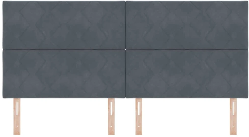 LED galvūgalis Tamsiai pilka 200 cm Aksomas