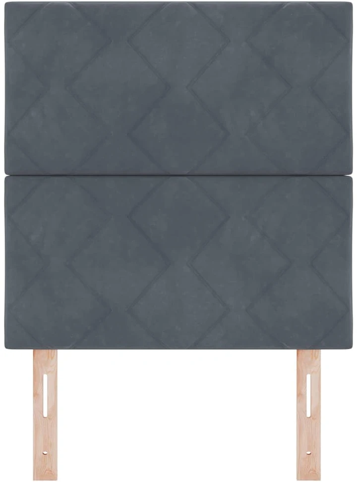 LED galvūgalis Tamsiai pilka 80 cm Aksomas