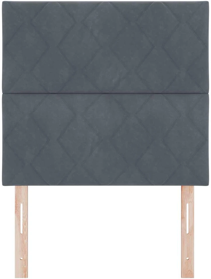LED galvūgalis Tamsiai pilka 90 cm Aksomas