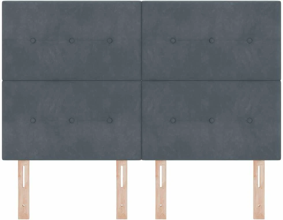 LED galvūgalis su LED juostelėmis Pilka 144 cm Aksomas