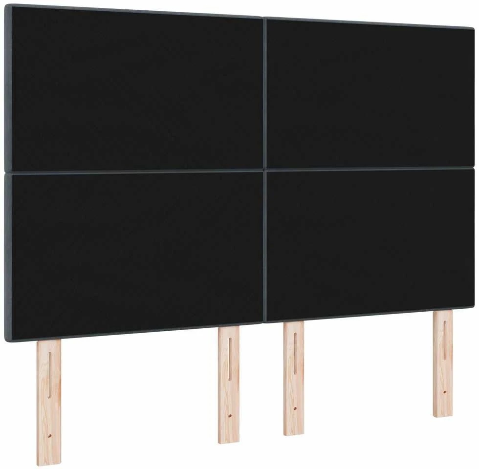 LED galvūgalis su LED juostelėmis Pilka 144 cm Aksomas