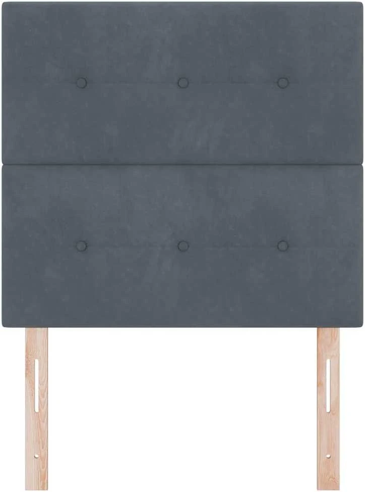 LED galvūgalis su LED juostelėmis Pilka 80 cm Aksomas