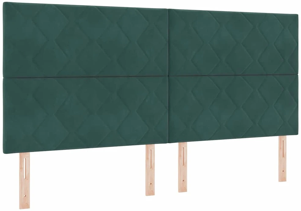 LED galvūgalis Tamsiai žalia 200 cm Aksomas