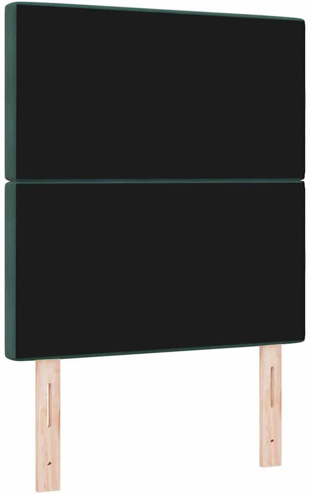 LED galvūgalis su LED juostelėmis Tamsiai žalia 80 cm Aksomas