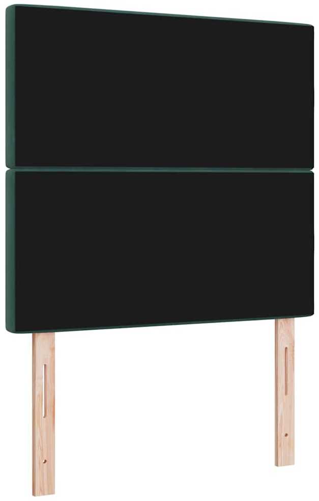 LED galvūgalis su LED juostelėmis Tamsiai žalia 90 cm Aksomas