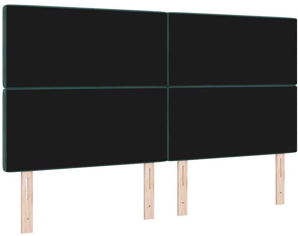 LED galvūgalis su LED juostelėmis Tamsiai žalia 180 cm Aksomas