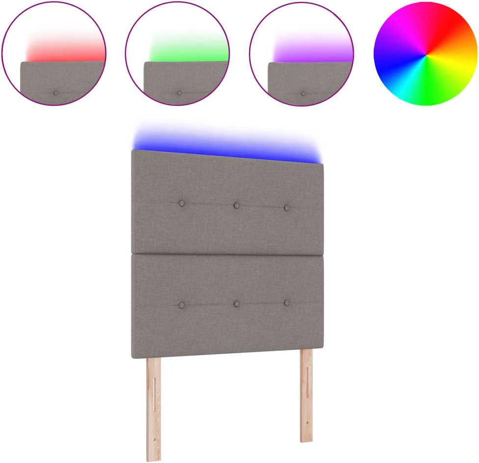 LED galvūgalis Taupe audinys