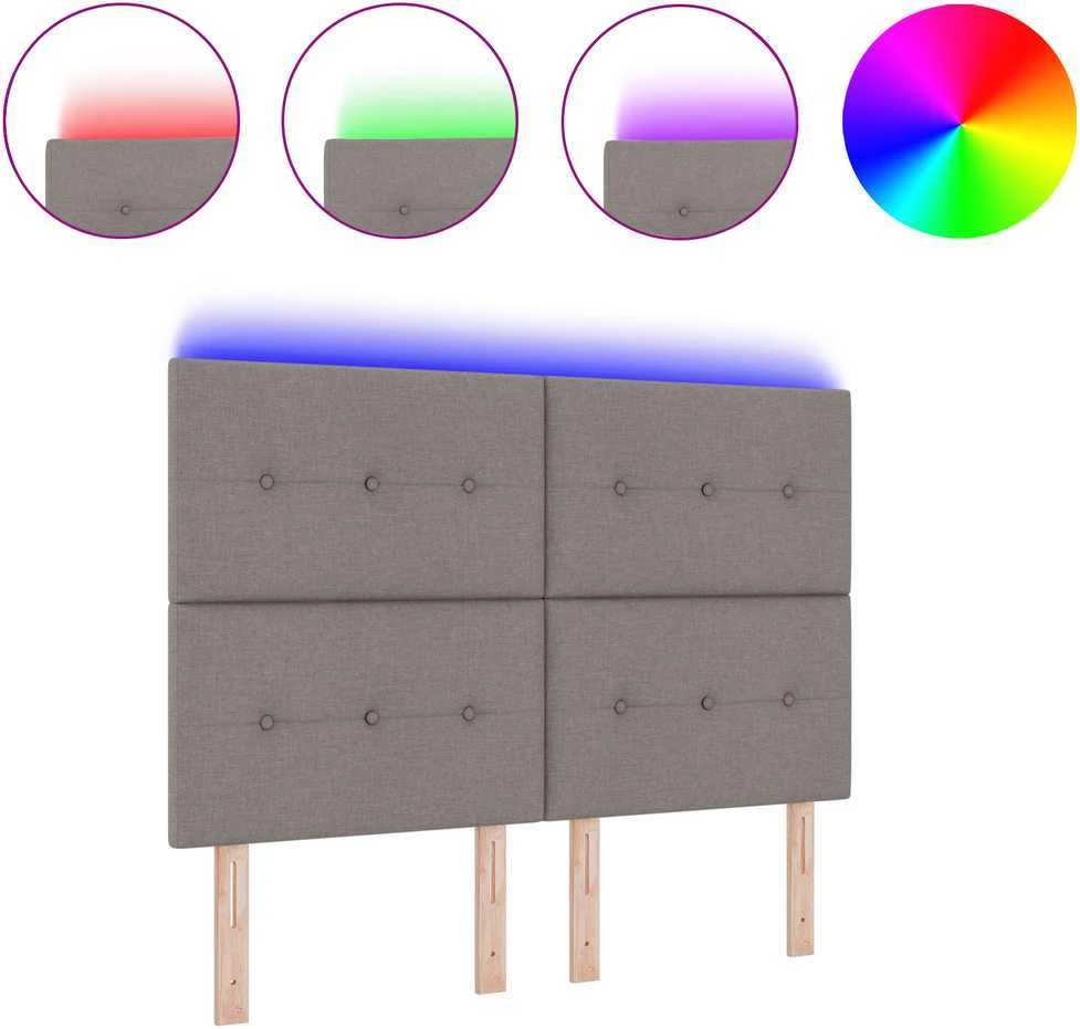 LED galvūgalis Taupe audinys