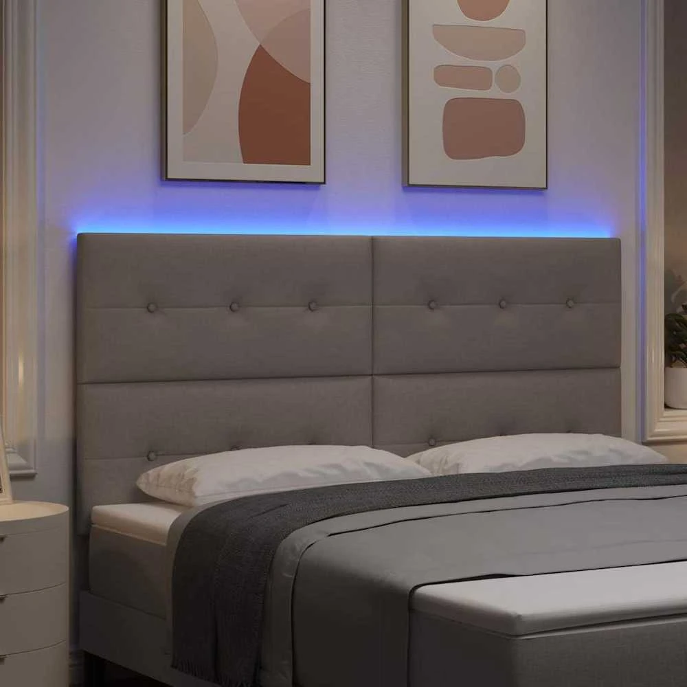 LED galvūgalis Taupe audinys