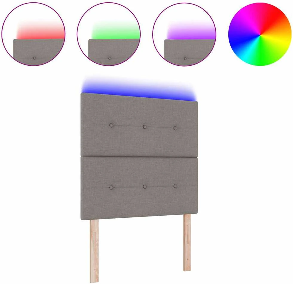 LED galvūgalis Taupe audinys